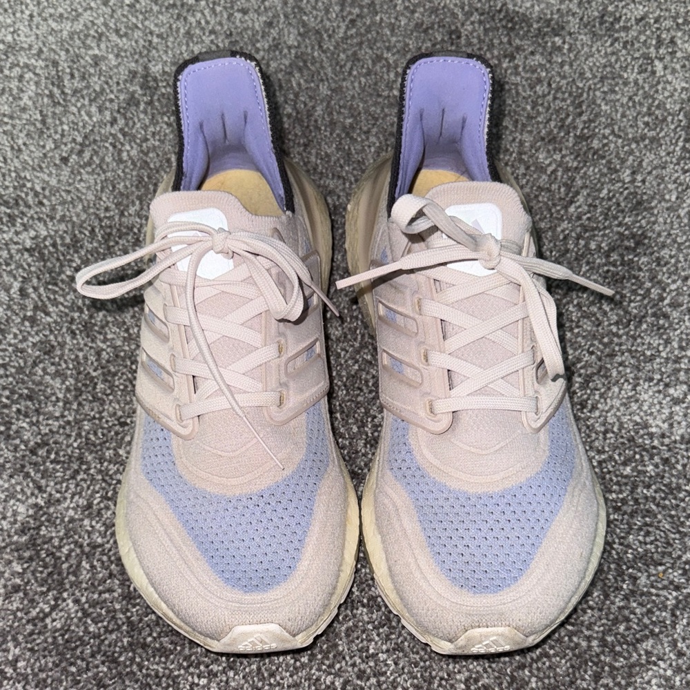 adidas Women's Light Purple and Cream Sneakers